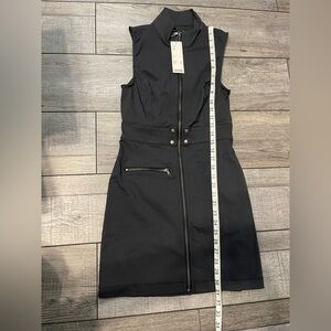 NWT Silence & Noise Black Sleeveless bodycon Zipper Dress size small